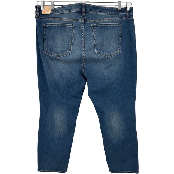 Kut From The Kloth Catherine Boyfriend Denim Stretch jeans blue size 24W - Picture 5 of 7